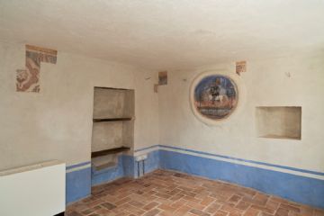 lo "studiolo" di Giovan Battista Cura Stura, proprietario dell'edificio nel corso dell'ottocento.